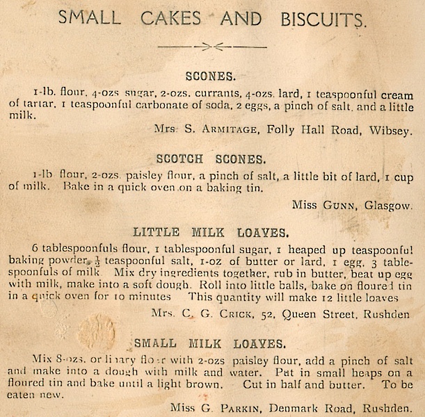 Dainty Dishes from Wibsey.