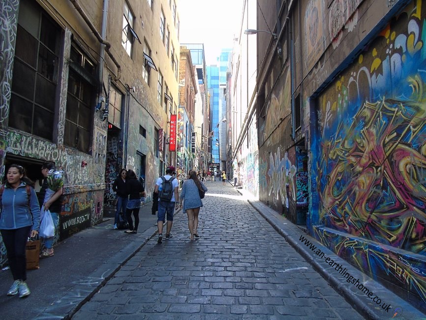Graffiti Street in Melbourne 2015.