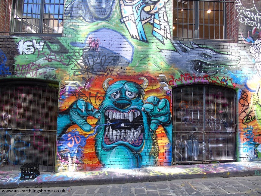 Graffiti Street in Melbourne 2015.