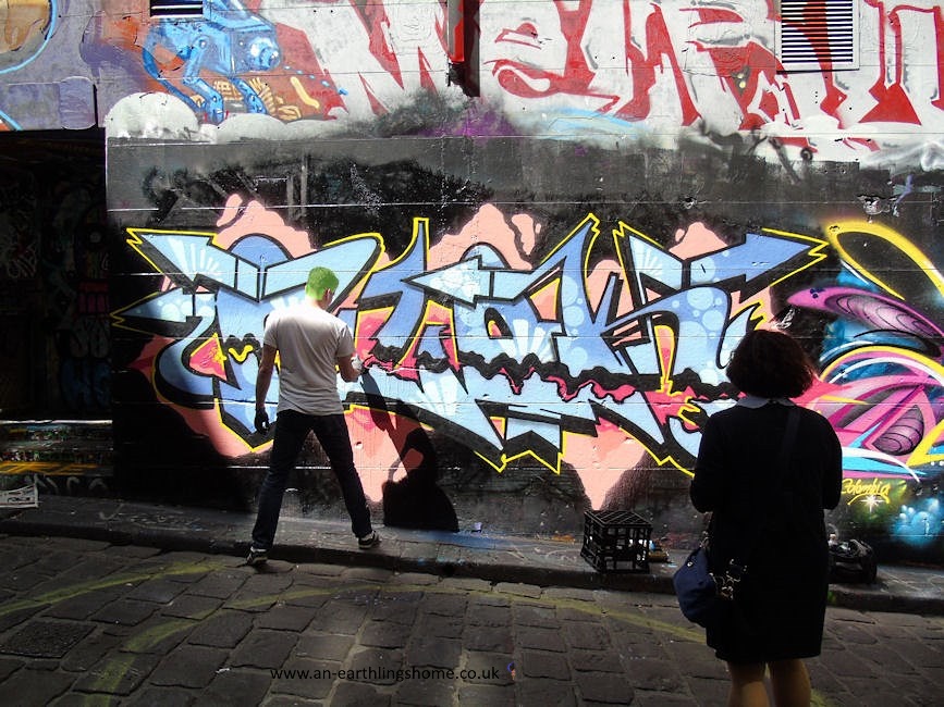 Graffiti Street in Melbourne 2015.