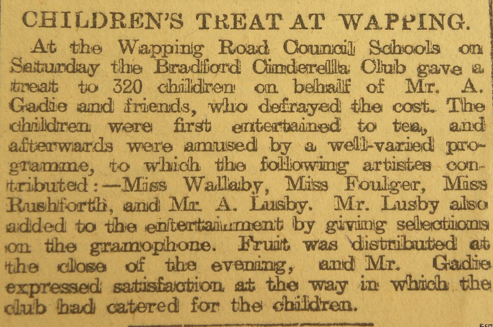  Bradford Cinderella Club 1907. 