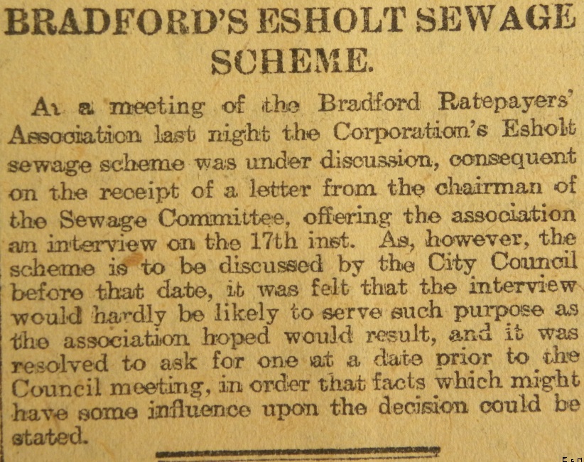 Esholt discussed 1907.