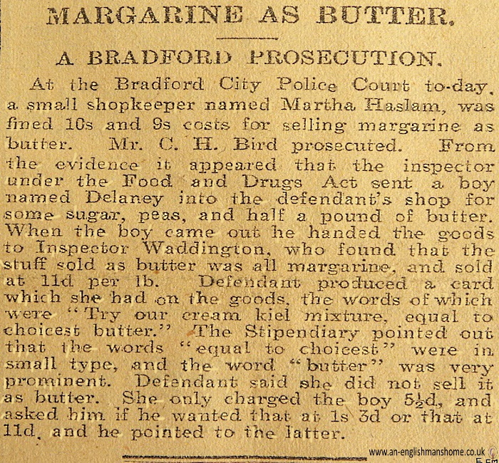 It is not Butter.  1907
