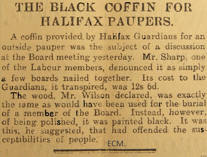 A Coffin for us Paupers. 1907