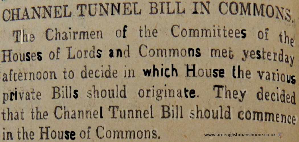 Channel Tunnel 1907.