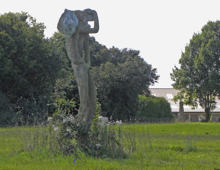 Statues in A quiet field in France. 2014