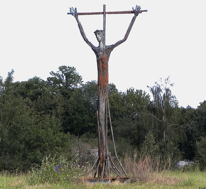 Statues in A quiet field in France. 2014