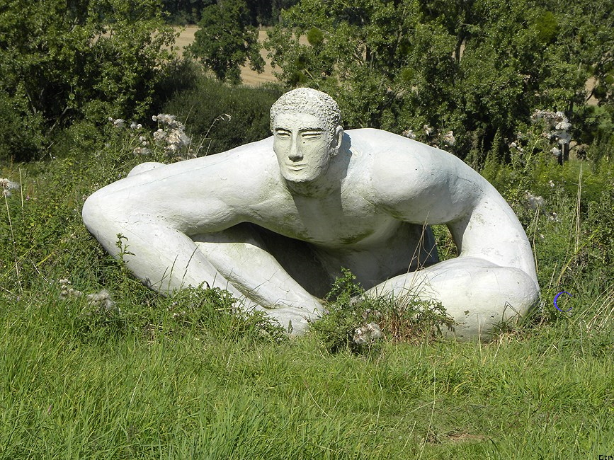 Statues in A quiet field in France. 2014