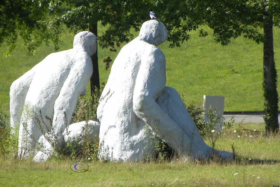 Statues in A quiet field in France. 2014