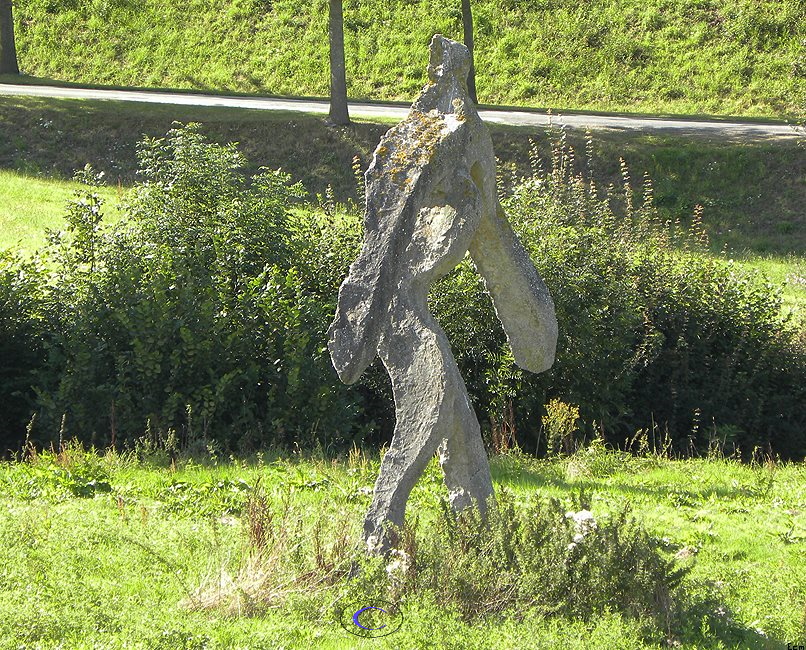 Statues in A quiet field in France. 2014