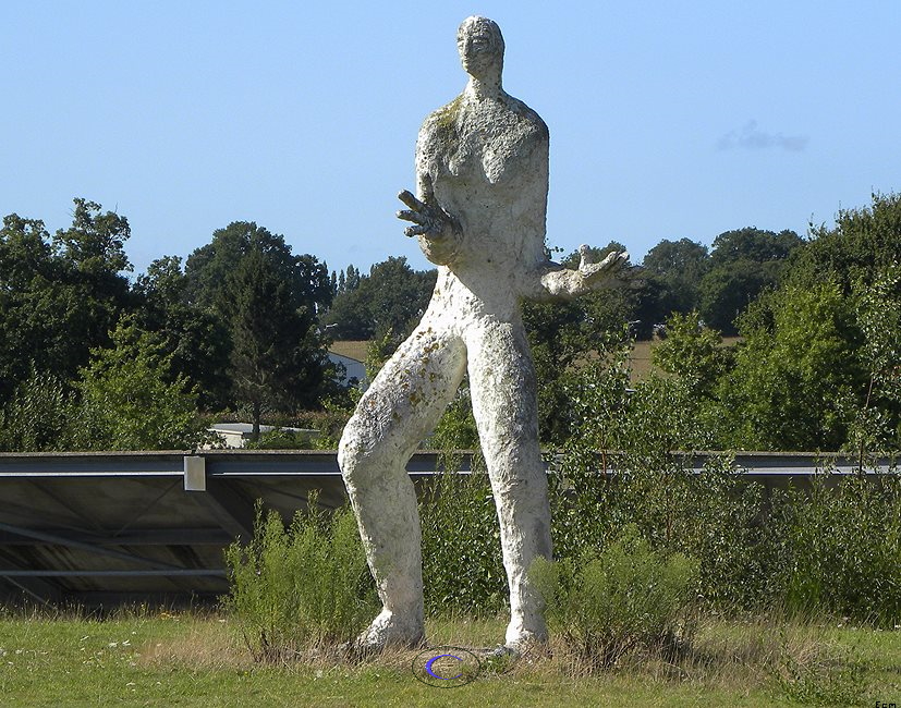 Statues in A quiet field in France. 2014