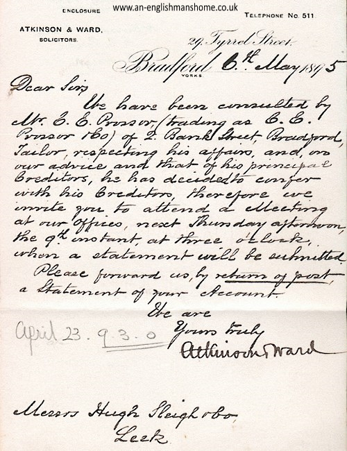 Atkinson and Ward, Solicitors, Bradford.