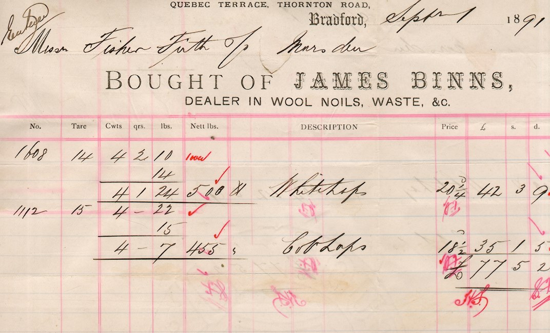 James Binns, Quebec Street, Bradford.