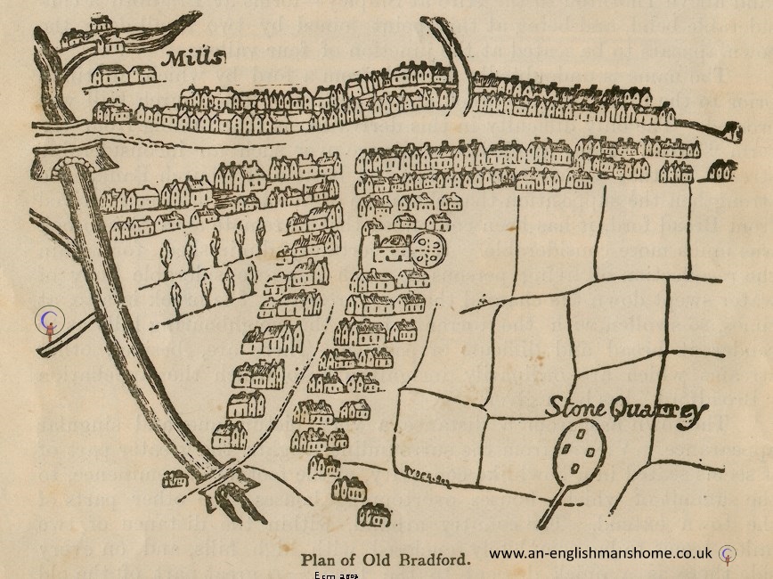 Old map of Bradford.