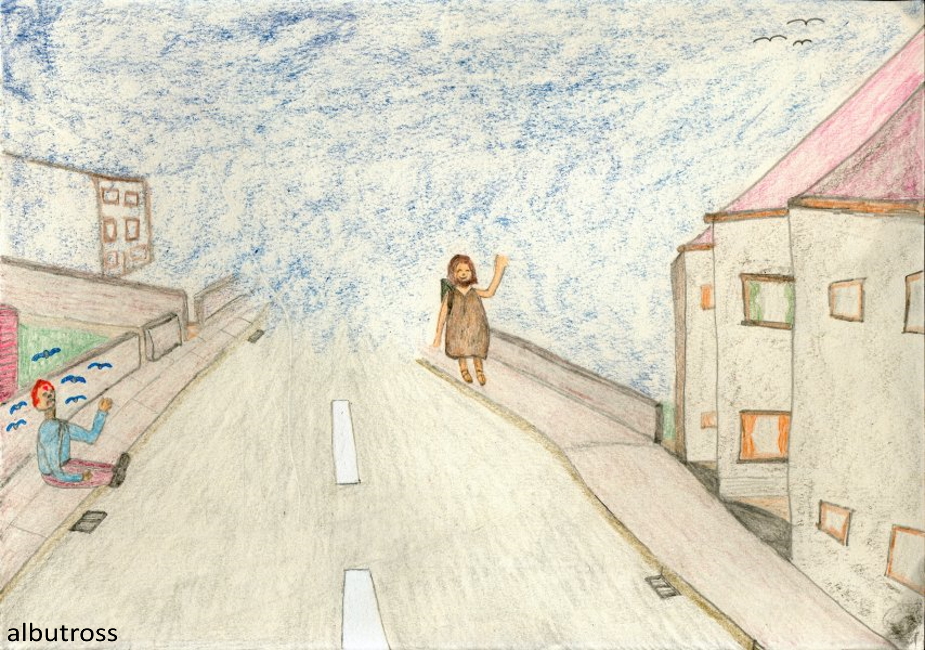 Nelly fell off his bike and saw bluebirds.