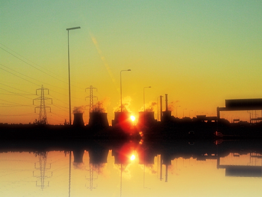 Power Station reflection.