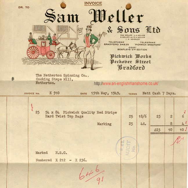 Sam Weller and Sons LTD, Bradford.