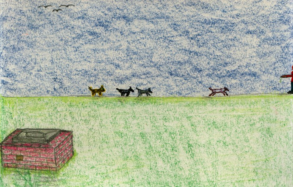 Dogracing down Beck 1960s.