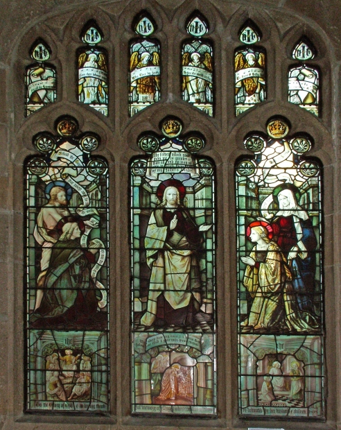 Stained glass window.