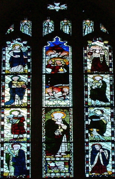 Stained glass window.
