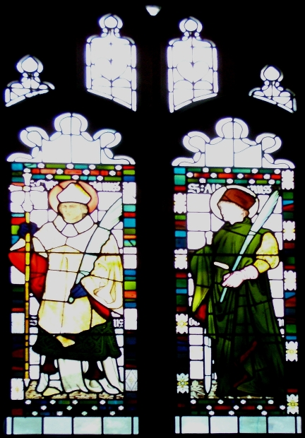 Stained glass window.