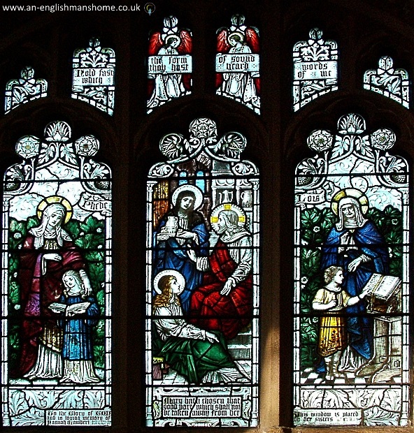 Stained glass window.