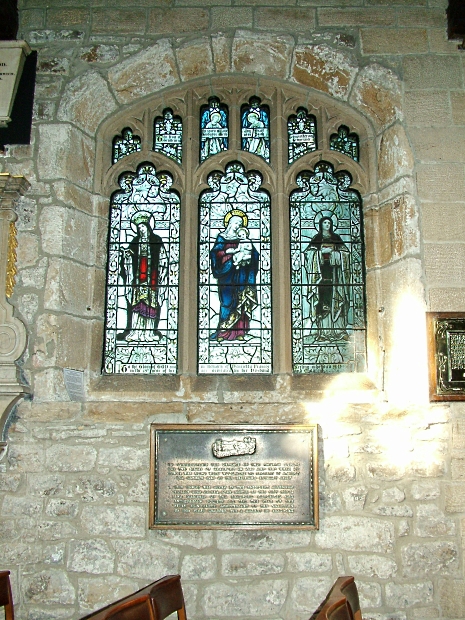 Stained glass window.