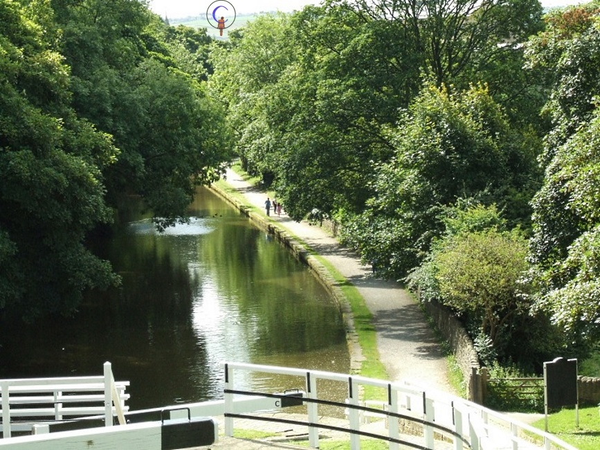 A view down the locks.