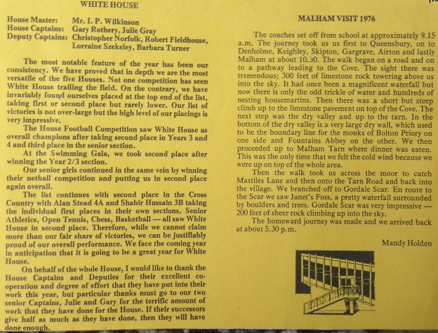 Buttershaw School 1976.