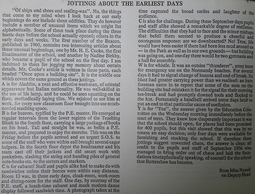 Buttershaw School 1976.