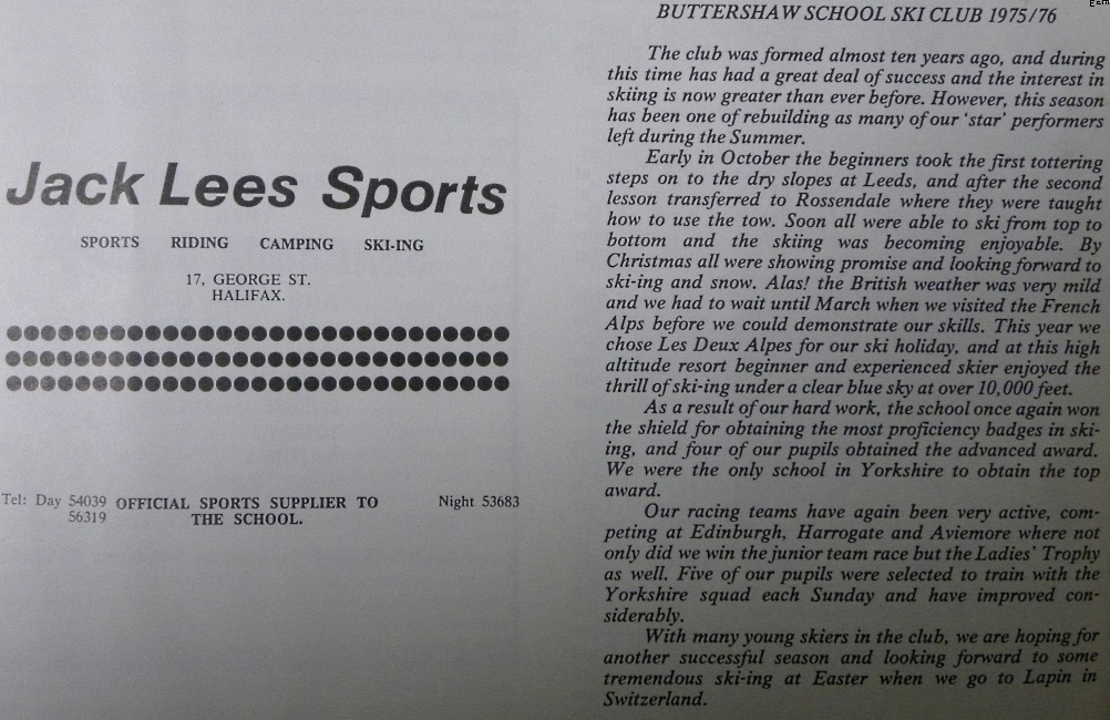 Buttershaw School 1976.