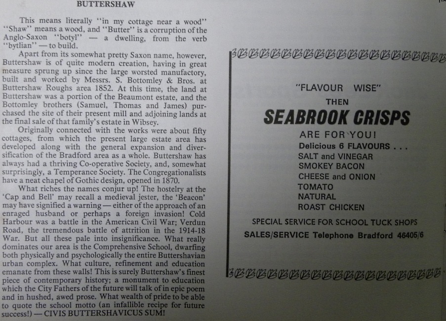 Buttershaw School 1976.