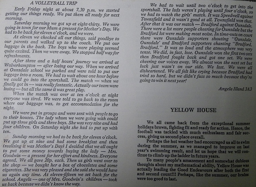 Buttershaw School 1976.