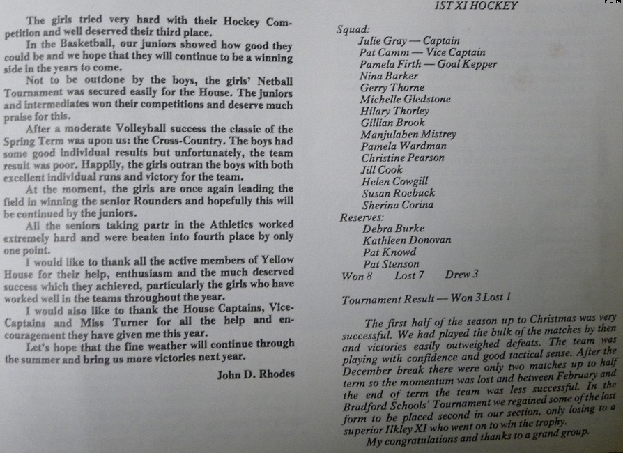 Buttershaw School 1976.