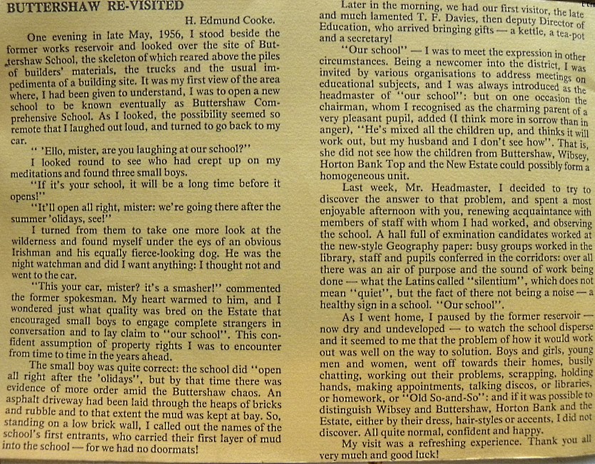 Buttershaw School 1976.