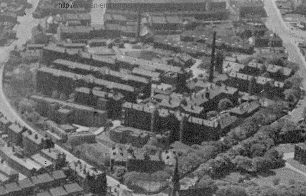 Ariel images of lower Little Horton in 1955. St Lukes Hospital.