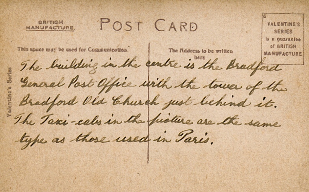 Early Bradford Taxi rank.