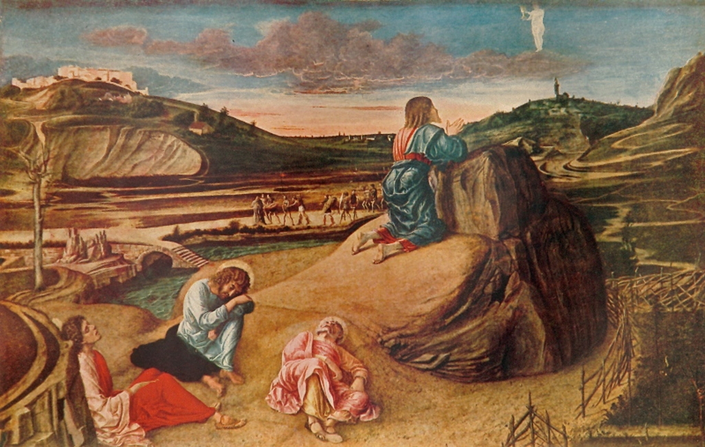 Christs agony in the garden.