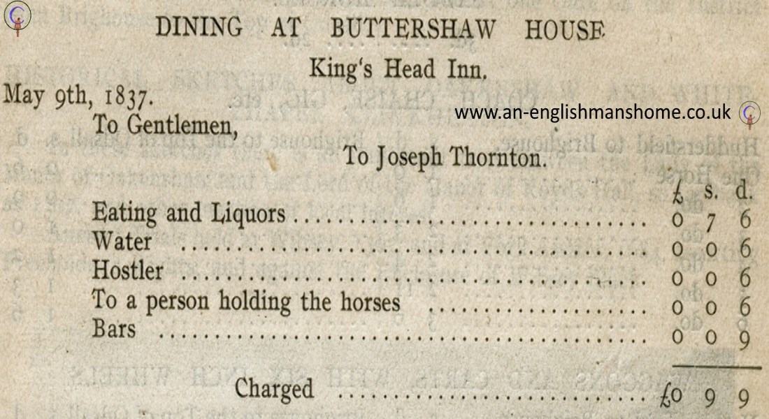 Food at Buttershaw House.