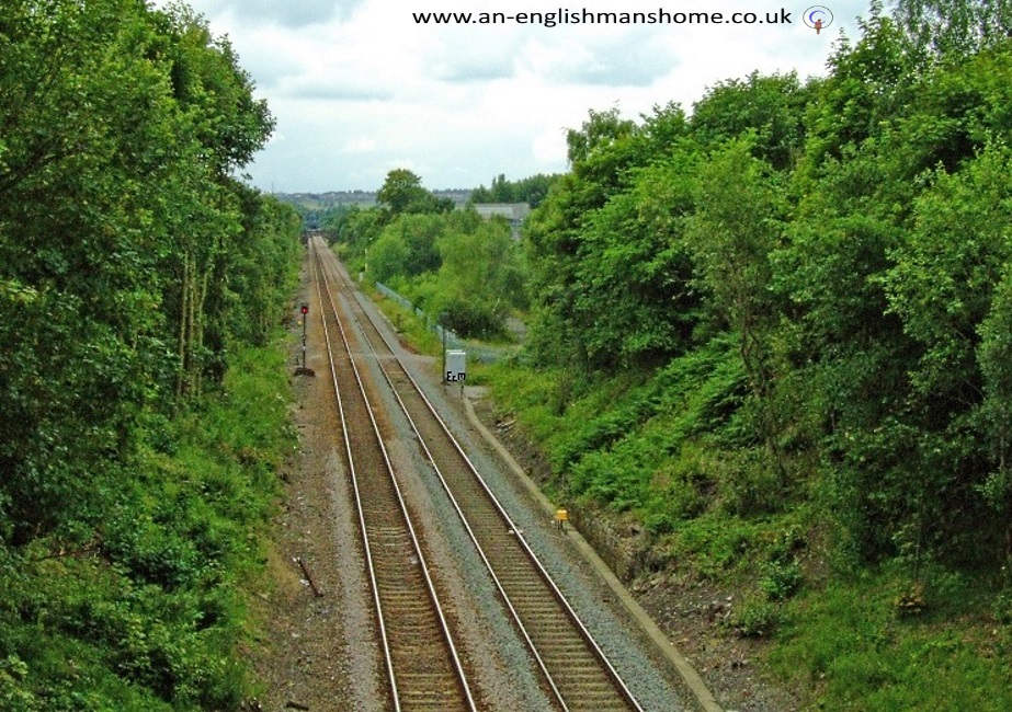 Low Moor Station was to the top right of this picture.
